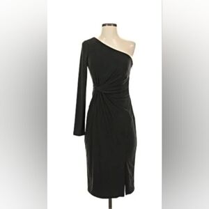 Vince Camuto Black One-Shoulder Dress